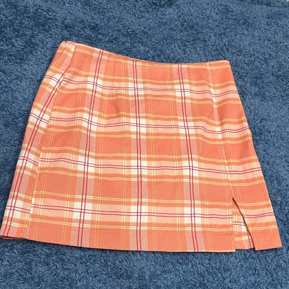 Plaid Peach Skirt